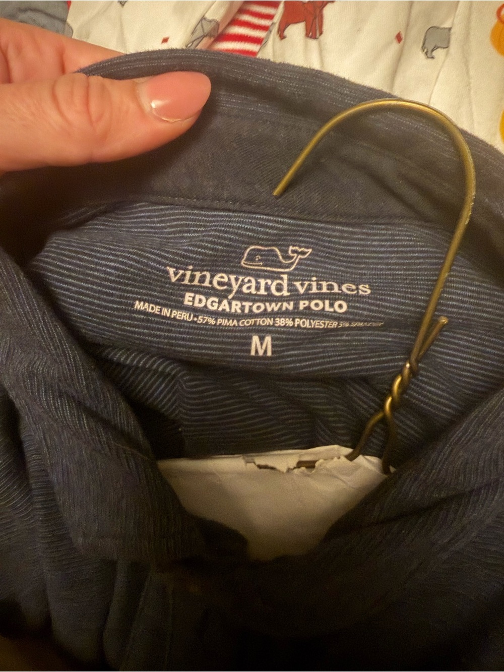 Vineyard Vines Men's Dark Navy Polo with Chest Pocket - Picture 2 of 2